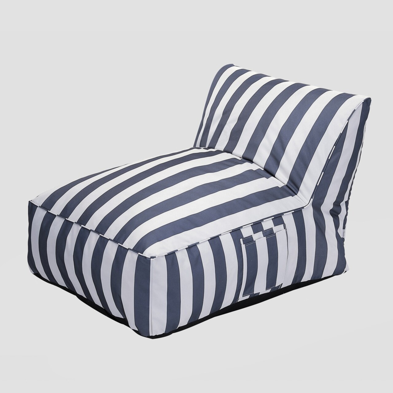 Sezlong Maris, Homla, 150x70x65 cm, poliester/spuma, alb/albastru - imagine 3